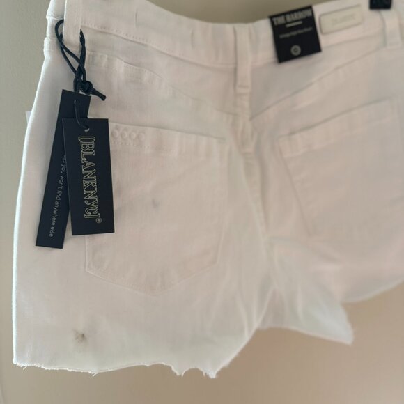 BLANK NYC The Barrow Vintage High-Rise White Shorts Women's Size 28 NWT - Picture 8 of 10